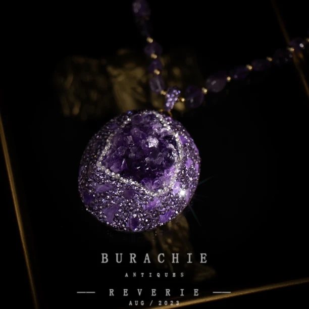 合金仿水晶项链 店主私藏 Mise 紫水宝9402