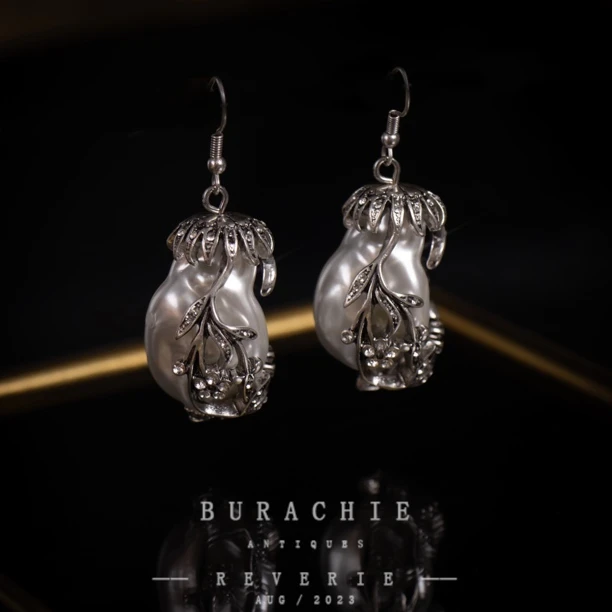 铜合金仿珍珠耳饰 【7630】周年珍藏英｜经典原标克拉款CrownFrett