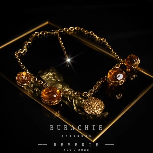 铜合金仿水晶项链 一定要收藏丨很美大糖桔果冻琉璃3977