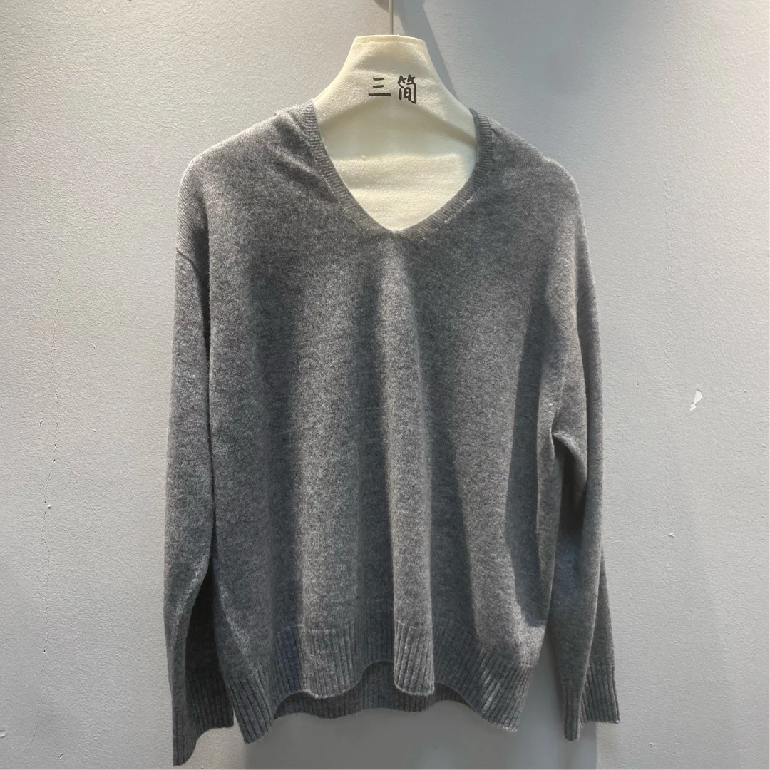 【三简轻奢】一线成衣新款极简风时尚三色羊毛连帽衫爆款