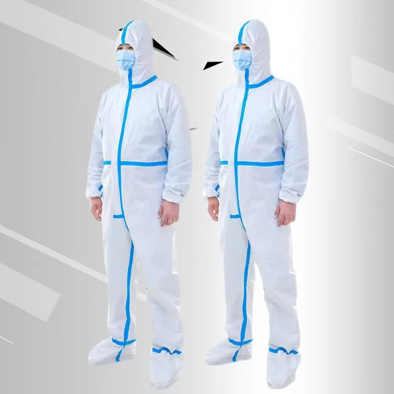 厂家直销特价户外连帽防护服独立包装防尘防臭喷漆宽松养殖场