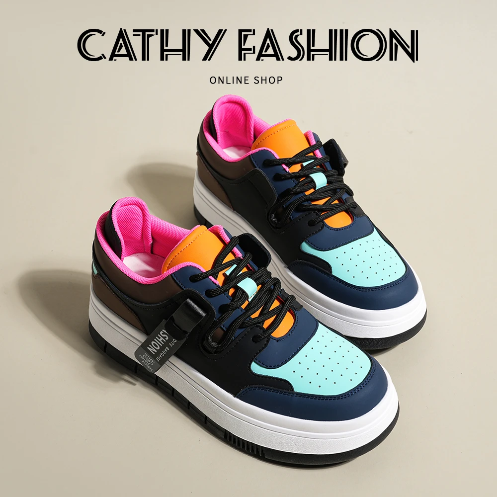 【凯西新品】真皮小白鞋女厚底2025春季韩版百搭休闲运动鞋低帮