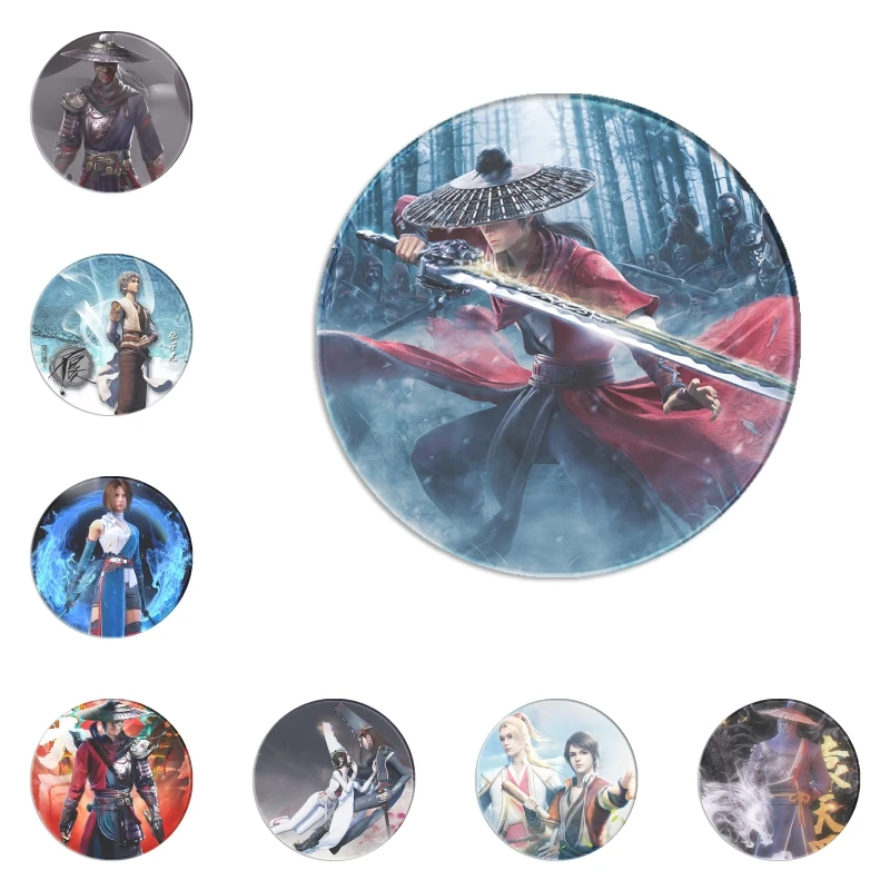 动画《画江湖之不良人》人物镜子钥匙扣 徽章 马口铁挂件配饰 周边