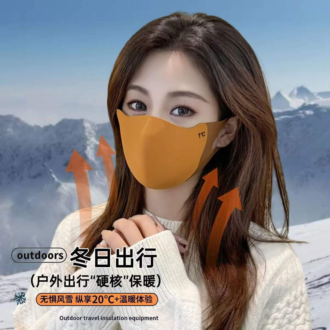 多色可选秋冬季骑行装备防风御寒不闷热舒适透气挂耳式美拉德口罩