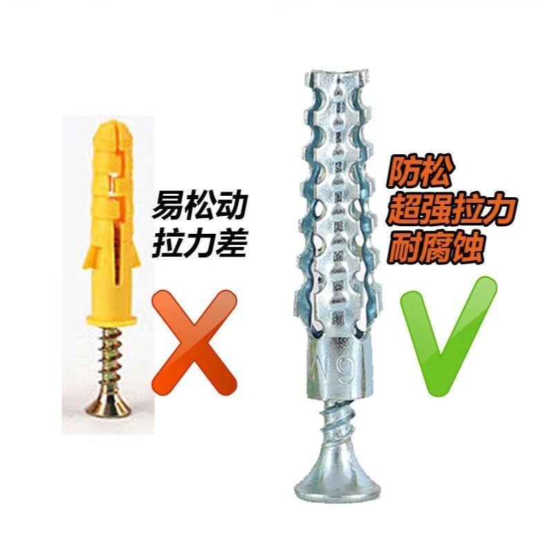 高强度螺丝工具锯齿壁虎金属铁膨胀塞带刺管钉轻质砖圣诞树膨胀管