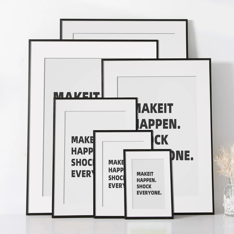 简约铝合金画框挂墙A3a4素描自装裱相框24寸36寸大尺寸海报框定制