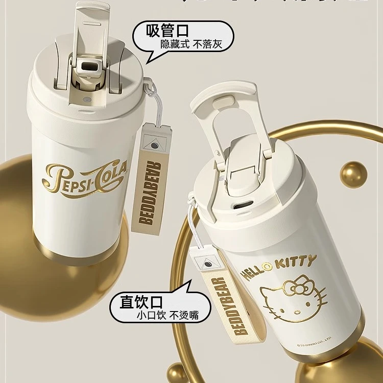 【杯具熊】白金系列咖啡保温杯创意不锈钢陶瓷情侣户外办公便携水杯