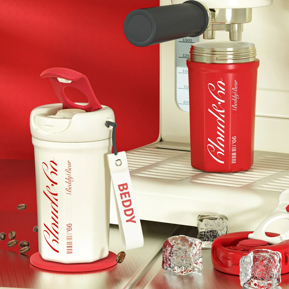 【新款咖啡杯】杯具熊陶瓷内胆保温杯办公杯学生水杯