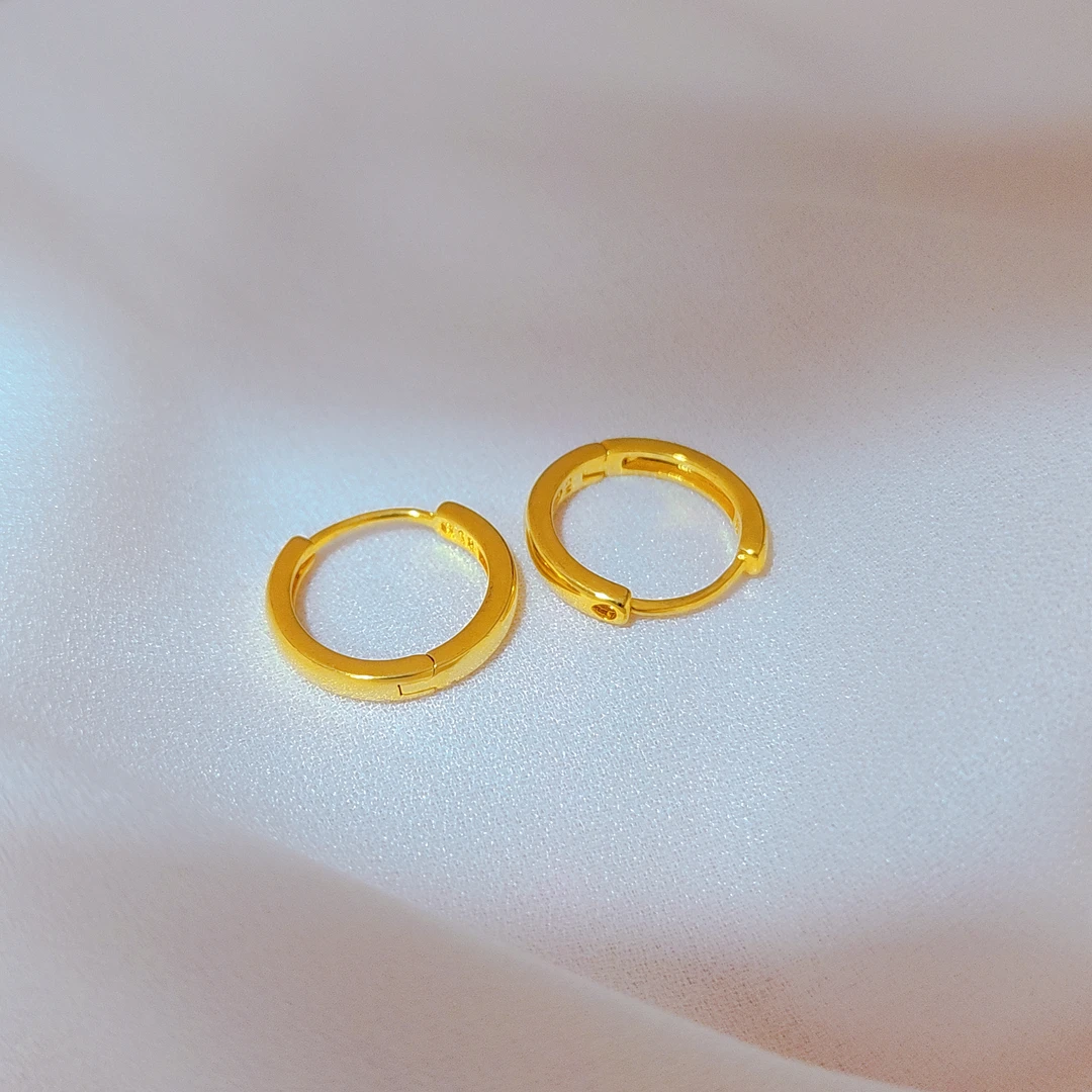 铜合金耳饰 时尚百搭素圈耳扣