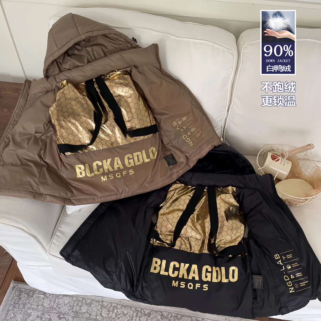 黑金儿童羽绒马甲90白鸭绒中大童秋冬季加厚坎肩儿童羽绒马甲外穿