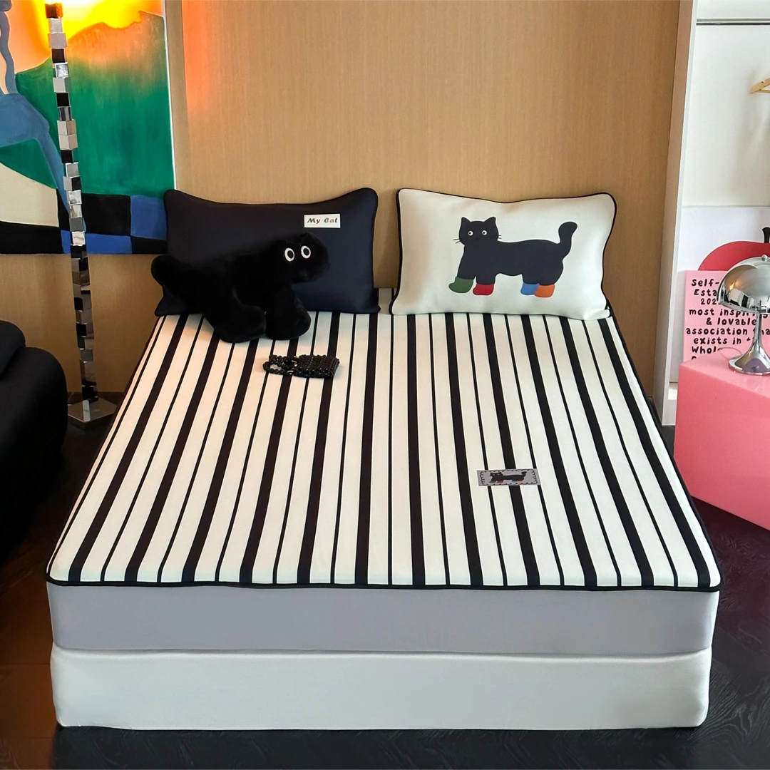 CHICHIMOLA冰纤维凉感夏天煤球喵喵印花凉爽升级抗菌防螨空调凉席