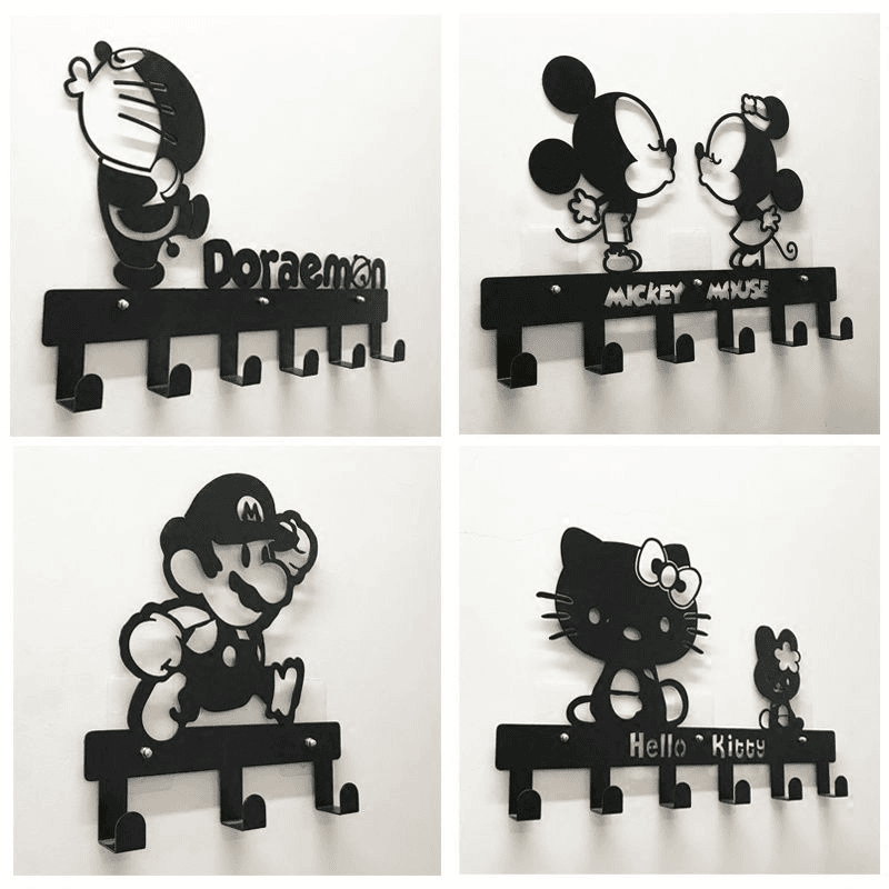 新疆包邮门后铁艺挂衣钩厕所创意挂衣架墙上免打孔挂钩卧室衣帽架