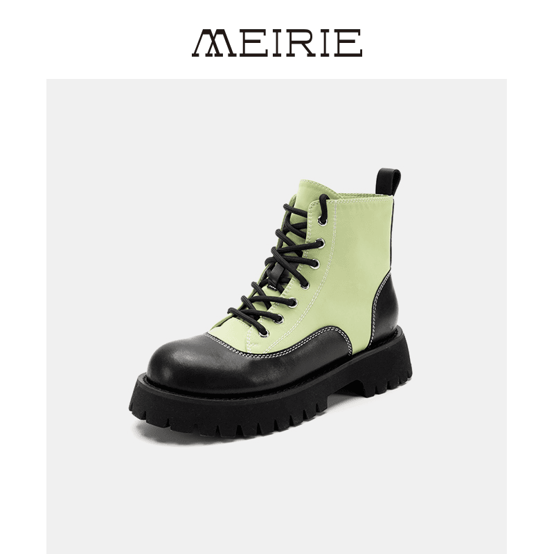 2023新款爆款厚底英伦风系带马丁靴女3214913021