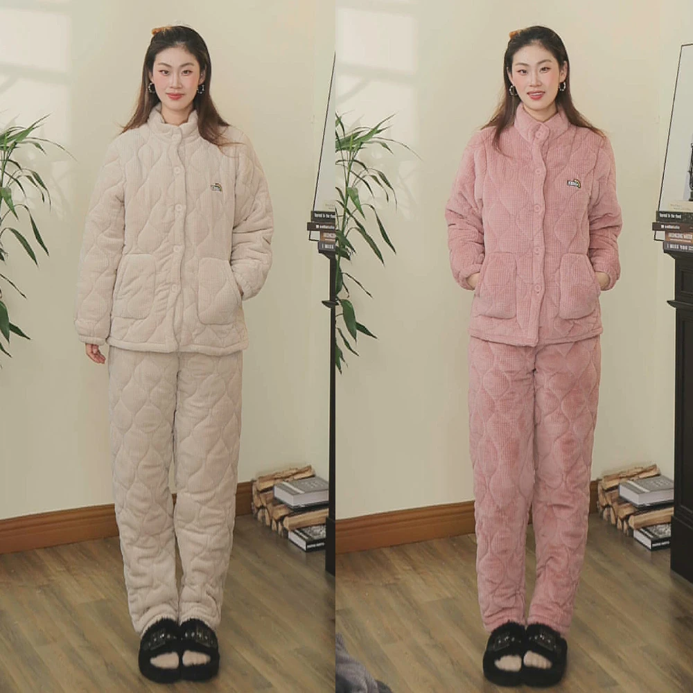 【清货】「抗寒省服」高个子定制三层夹棉法兰绒家居服睡衣