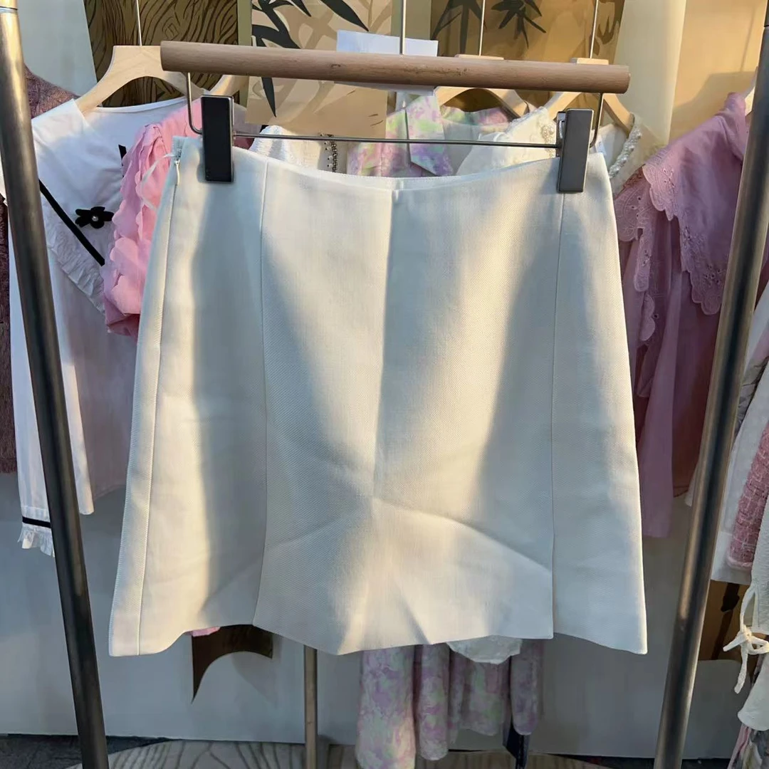 时尚白带半身裙8649
