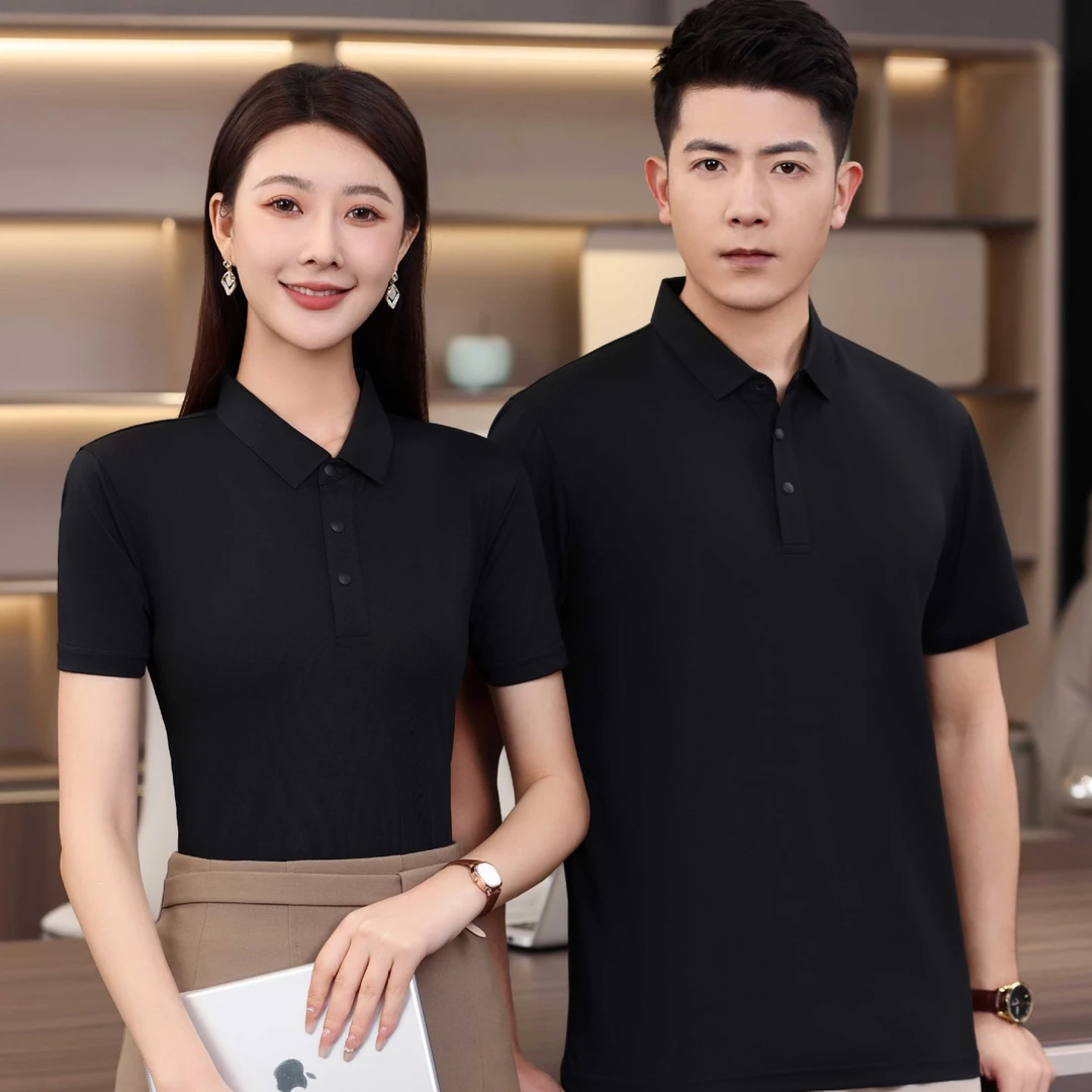 夏季男士翻领polo衫冰丝透气时尚休闲