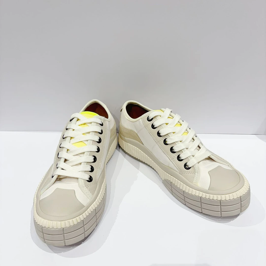 99新 Chloe/蔻依 蔚蓝中古/荧光简约舒适运动时尚板鞋 38码