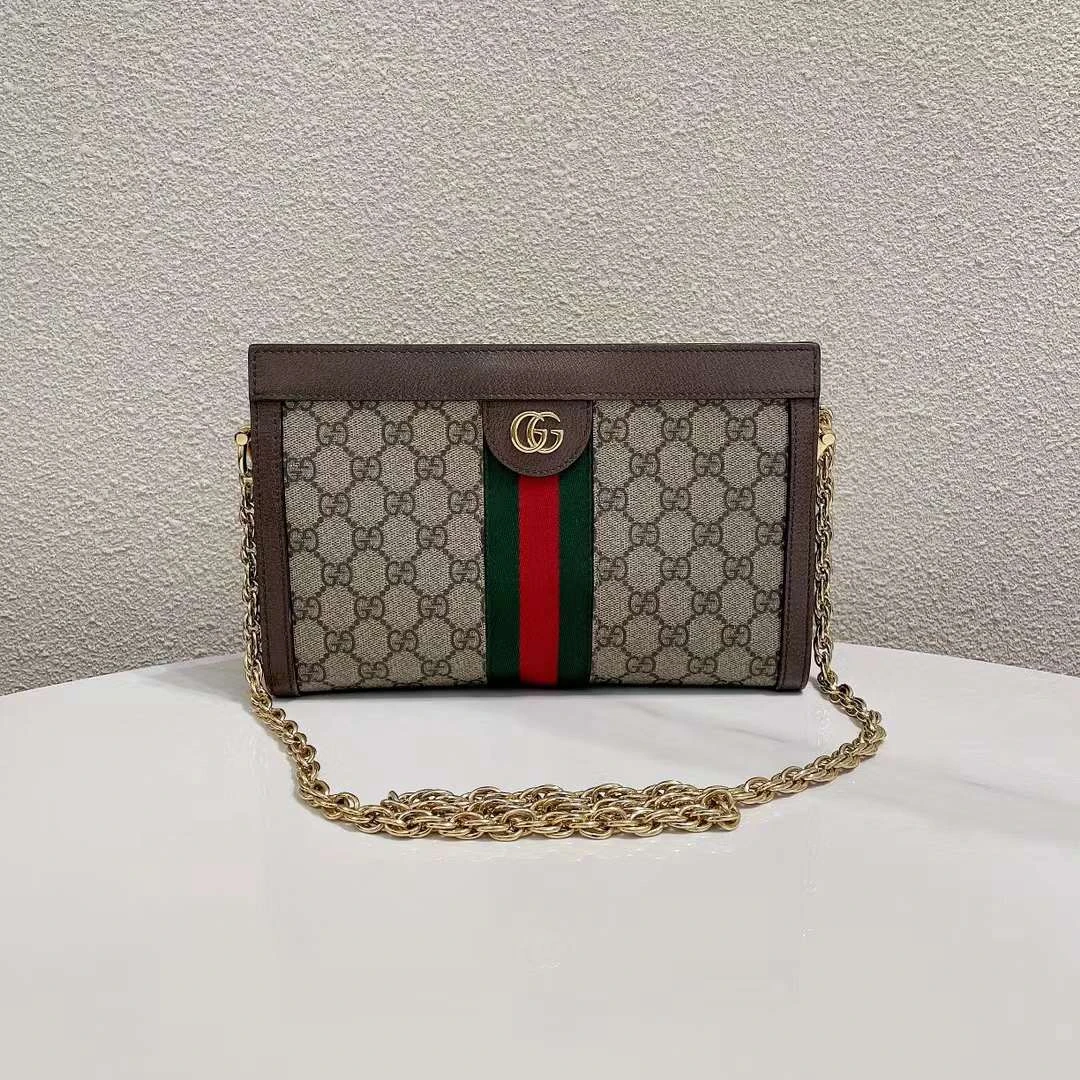 95新 GUCCI/古驰 蓝总福利/ 经典老花 ophidia 夹子包 98新