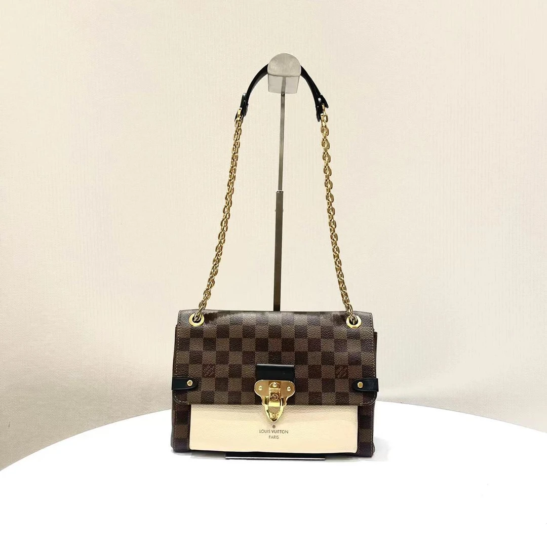 95新 LouisVuitton/路易威登 蓝总福利/vavin 棋盘格 单肩包 98新
