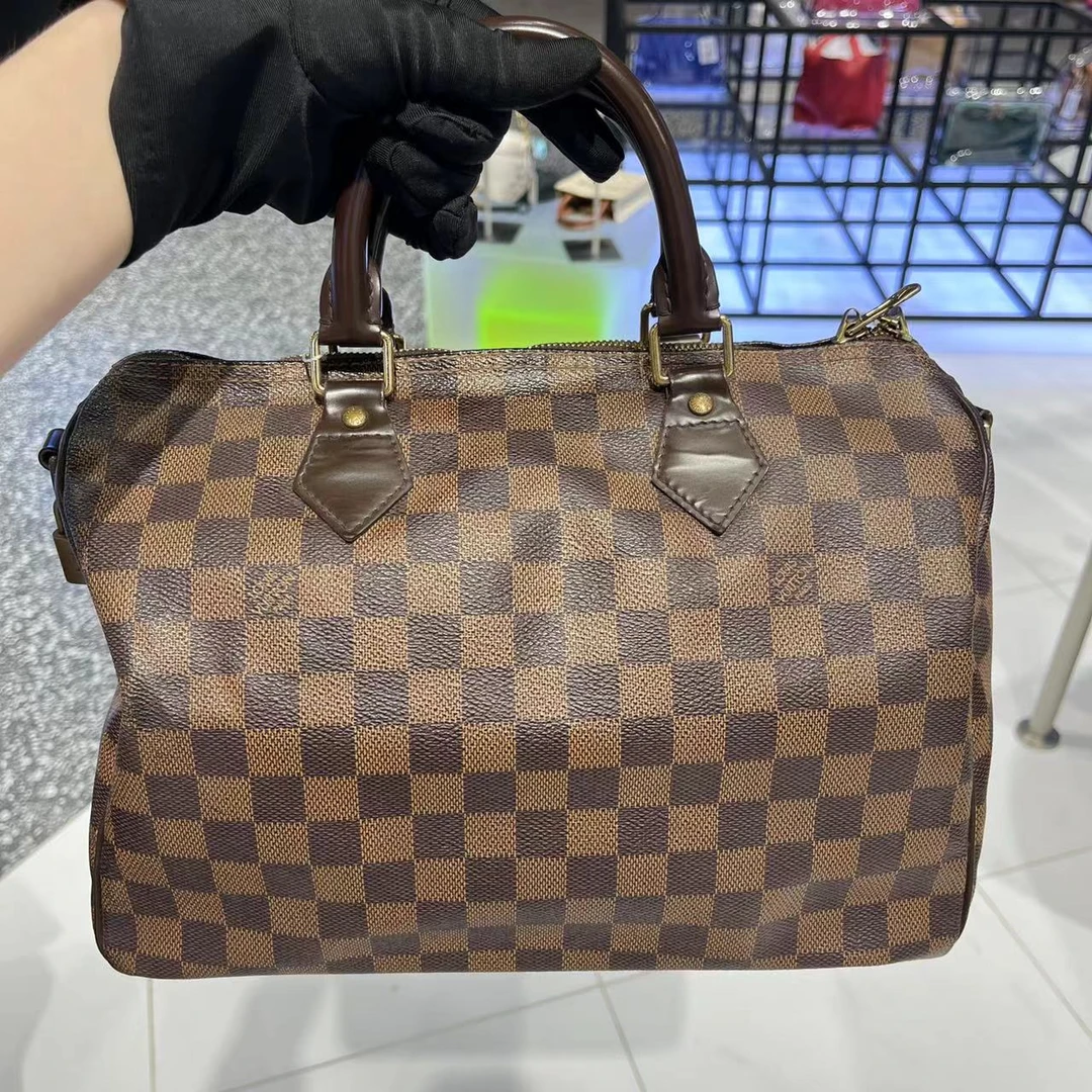 95新 LouisVuitton/路易威登 蔚蓝/棋盘格 speedy 30
