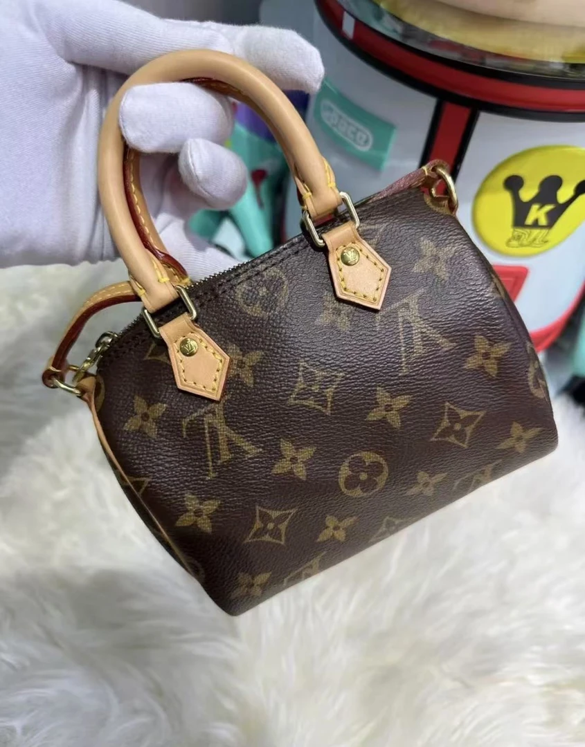 99新 LouisVuitton/路易威登 蔚蓝/经典款老花 speedy nano