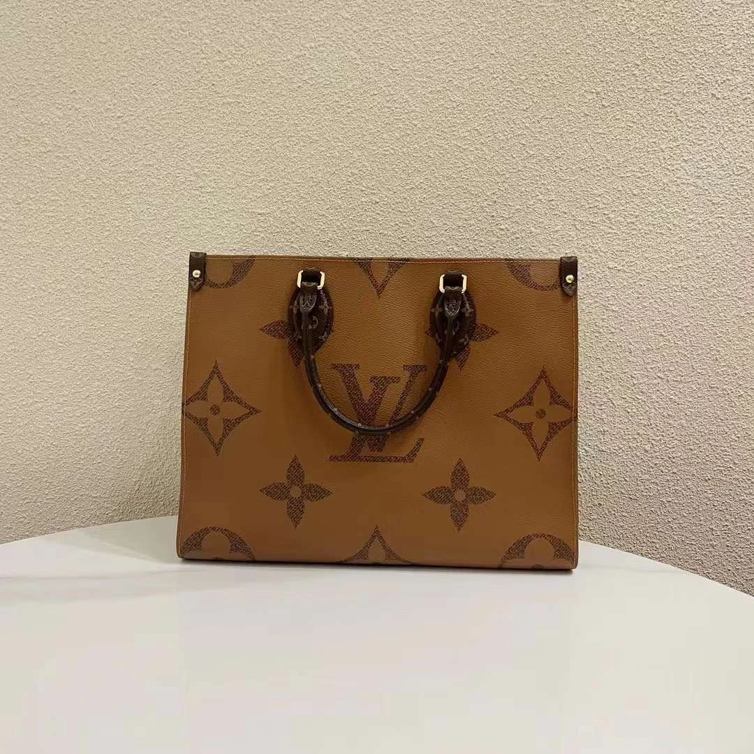 99新 LouisVuitton/路易威登  中号 老花 onthego 托特包