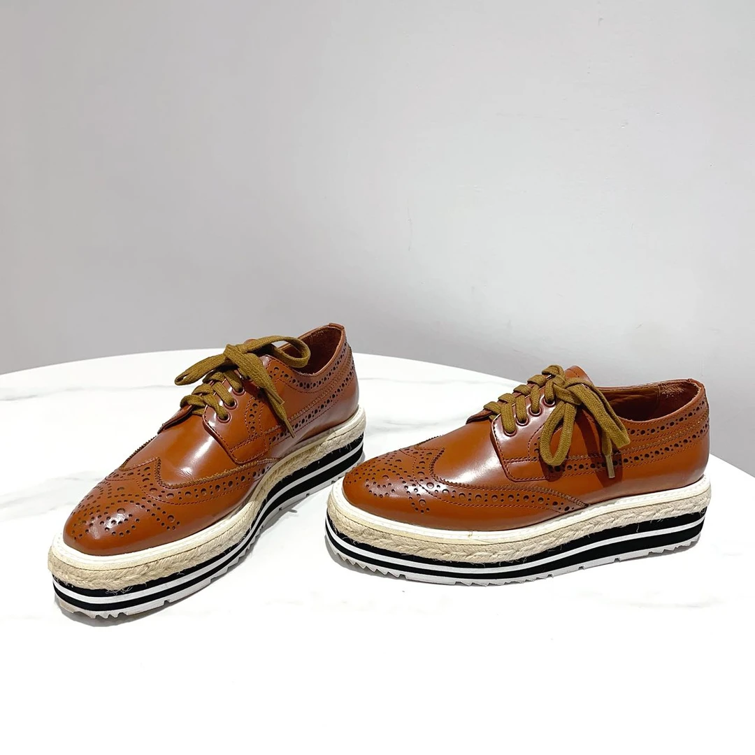 95新 Prada/普拉达 蔚蓝/板鞋/35码/LZ1006L996