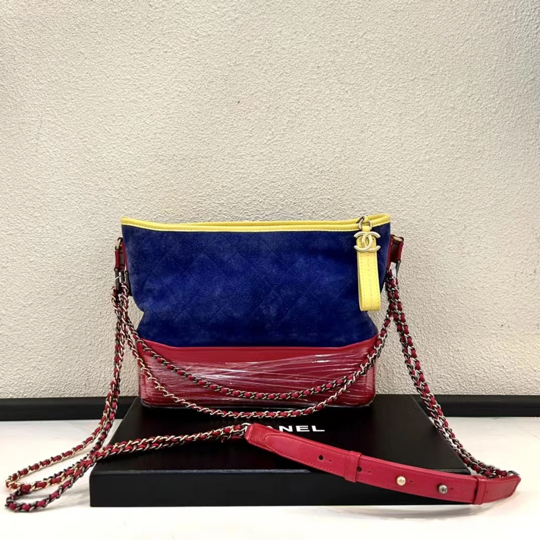 95新 Chanel/香奈儿 蓝总专场/拼皮 白雪公主 大号 流浪包