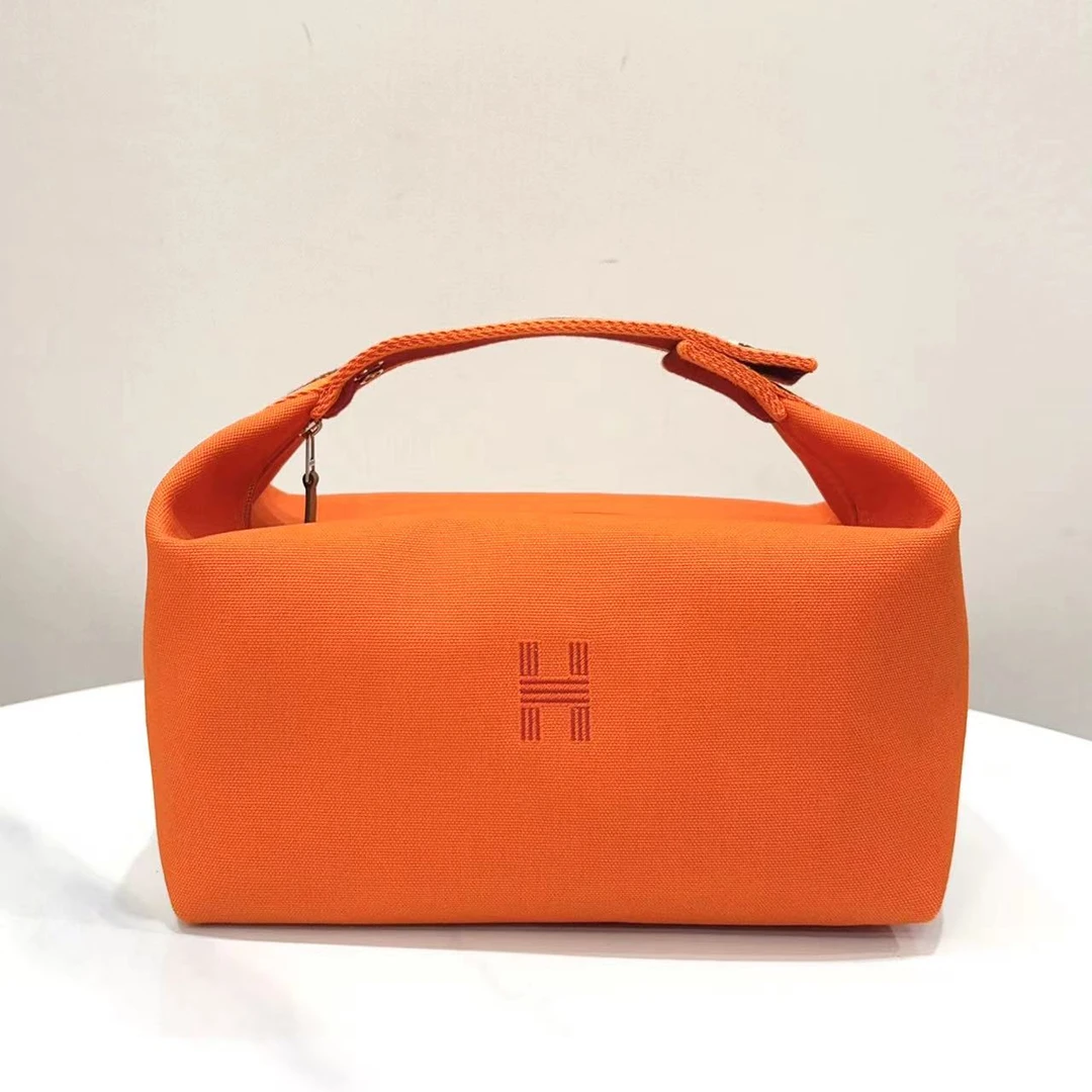 全新未使用 Hermes/爱马仕 蔚蓝/ 火焰橙 饭盒包