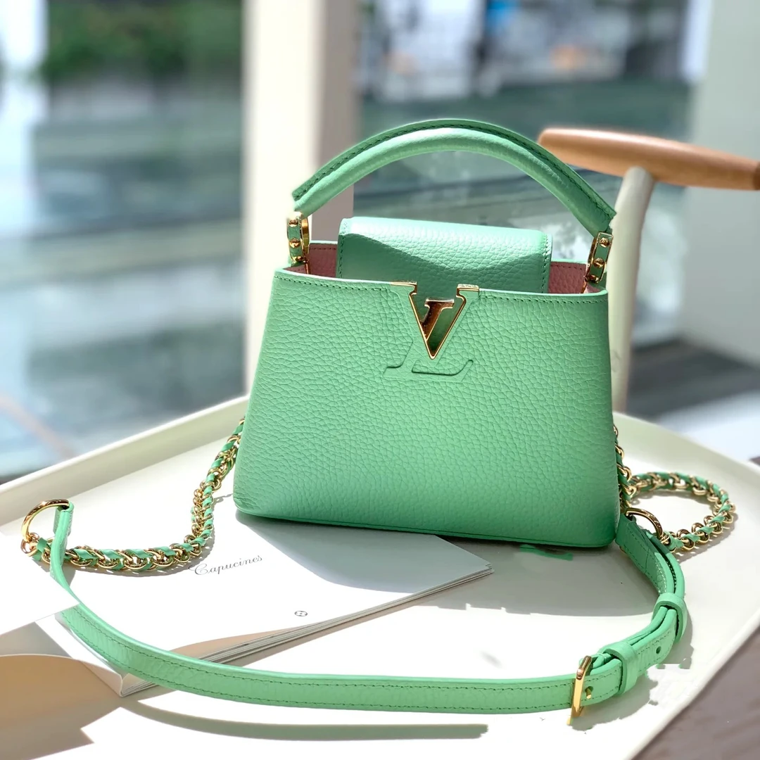 全新未使用 LouisVuitton/路易威登 蔚蓝/Cap mini 贵妇包 薄荷绿