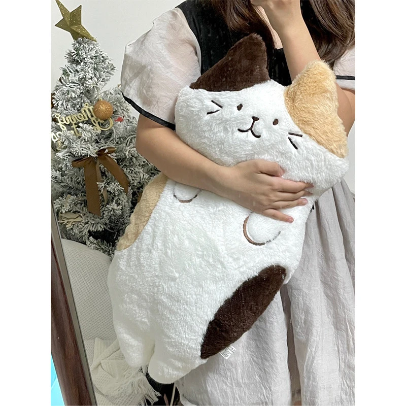 可爱卡通三花猫抱枕一个多色可选毛绒玩具抱枕靠垫