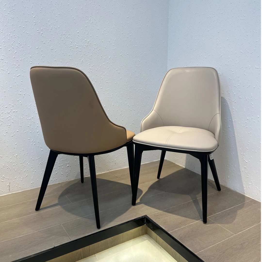 北欧实木餐椅家用进口白蜡木框架靠背椅意式现代简约餐厅新款椅子