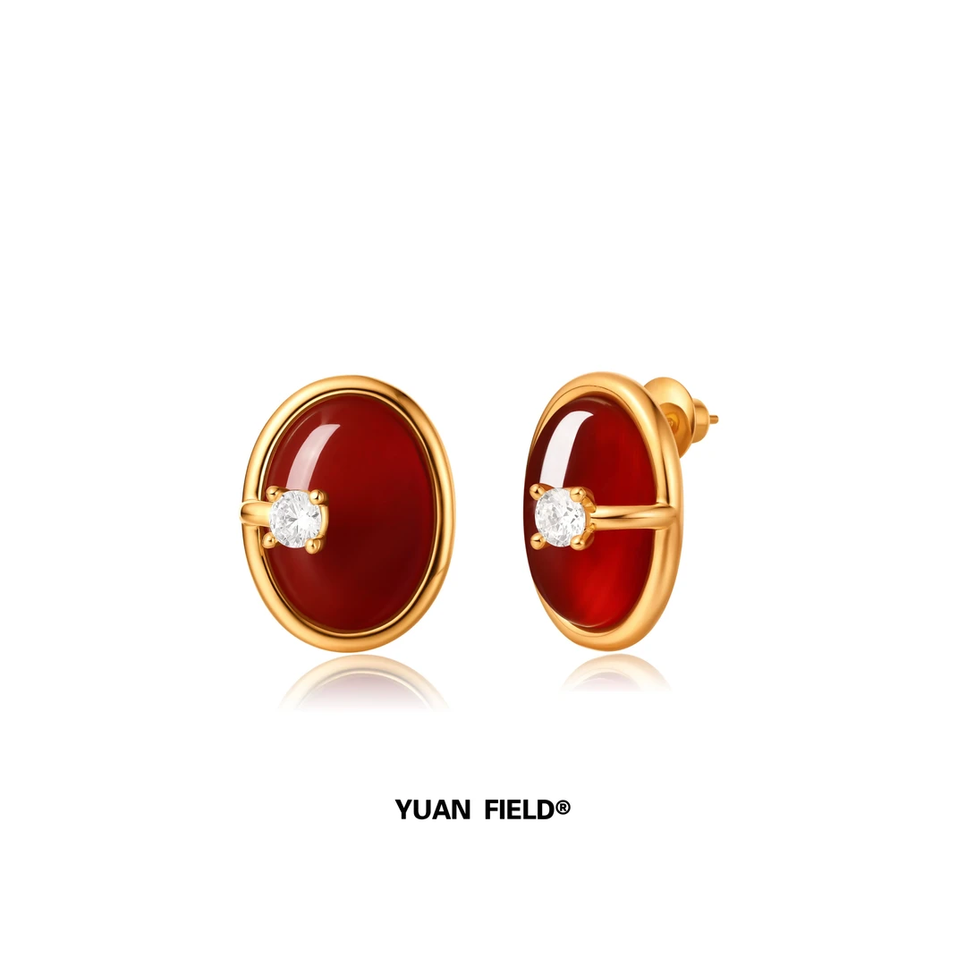 黄铜耳饰 【倪虹洁同款】YUAN FIELD 海屿系列 月隐耳环 时尚百搭