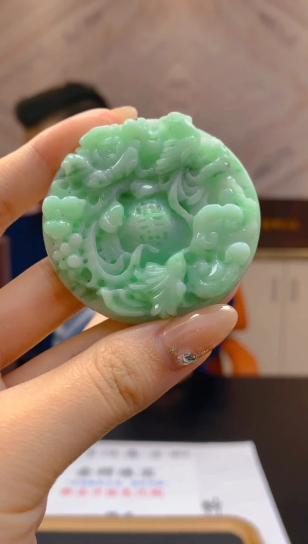 【闪购商品】定制翡翠未镶嵌4974Jw-毛货吊坠64