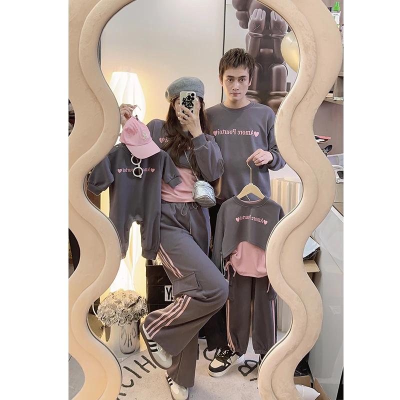 C.C KIDS【长岛冰茶】新款春秋款婴儿爬服一家三口四口全家装亲子装