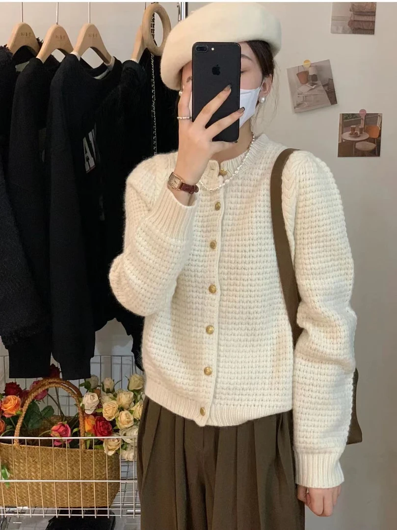 温柔风长袖日常出街针织上衣 5191