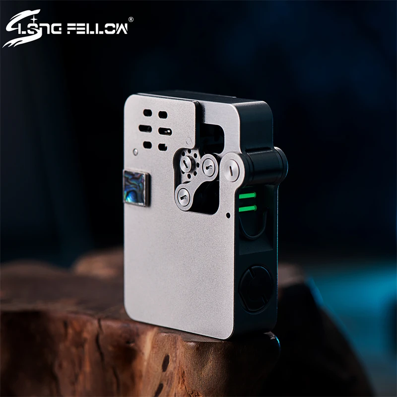 LONG FELLOW/创意机械镂空弹射打火机高档夜光复古砂轮商务送礼