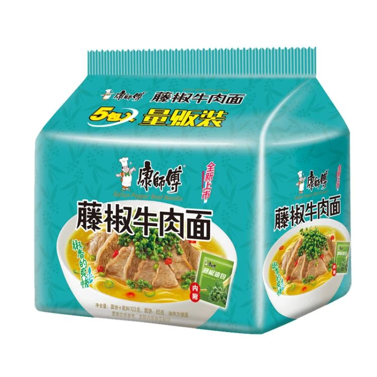 康师傅 藤椒牛肉面五连包103g*5/组