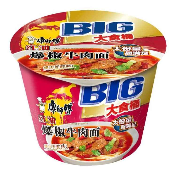 康师傅 红油爆椒牛肉面超爽KINg桶145g/桶