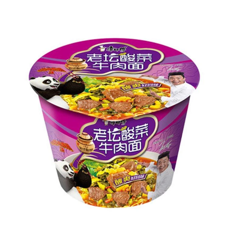 康师傅 老坛酸菜牛肉桶面122g/桶