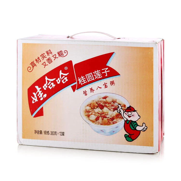 娃哈哈桂圆莲子八宝粥360克12罐360g*12罐/提