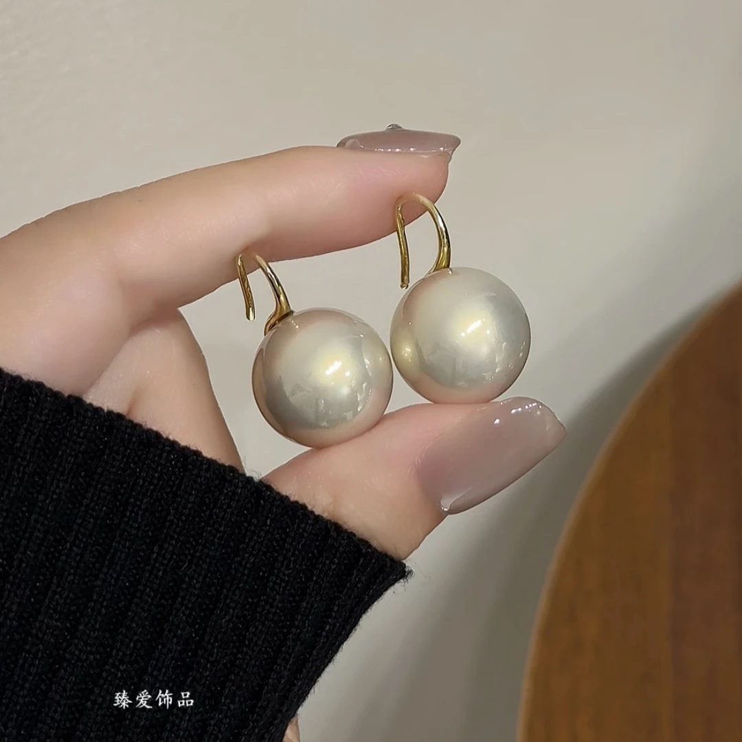 铜合金仿珍珠耳饰 仿珍珠耳环简约气质百搭轻奢高级感耳饰耳钩