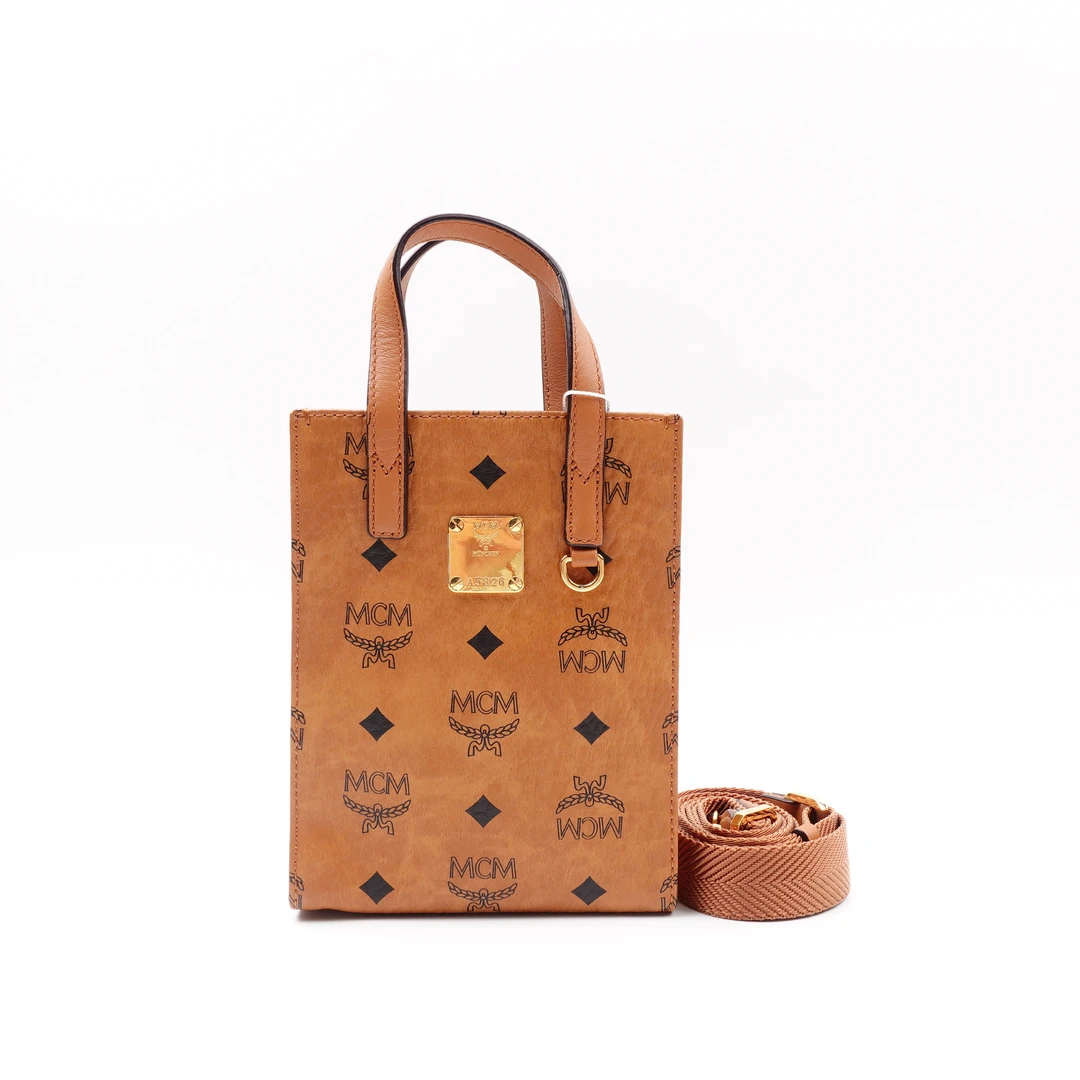 95新 MCM 干邑色超mini琴谱手提单肩包/H_JMWXNWK00254