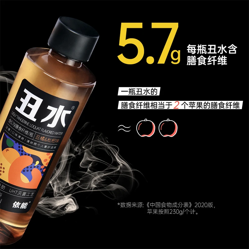 依能 丑水0糖0脂含膳食纤维果味饮料复合口味多种风味380ml*12瓶