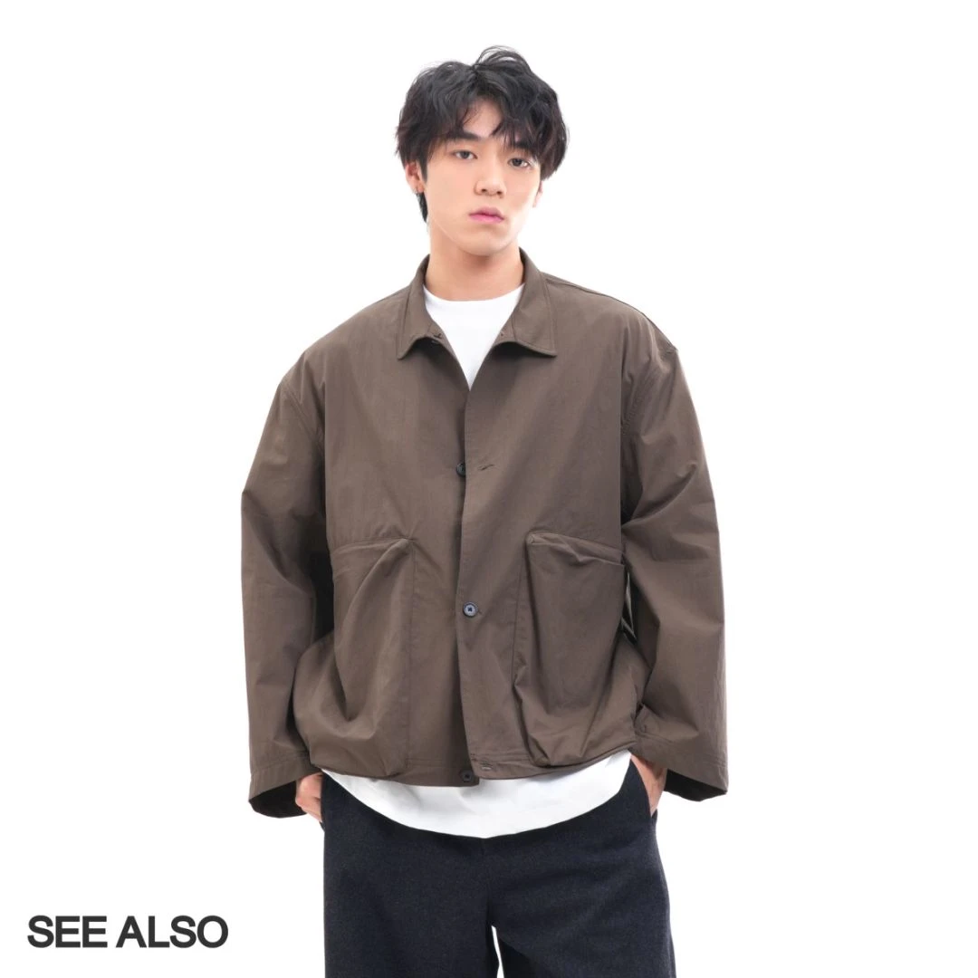 SEE ALSO 日系cityboy衬衫 宽松廓形工装口袋户外情侣夹克LD4305