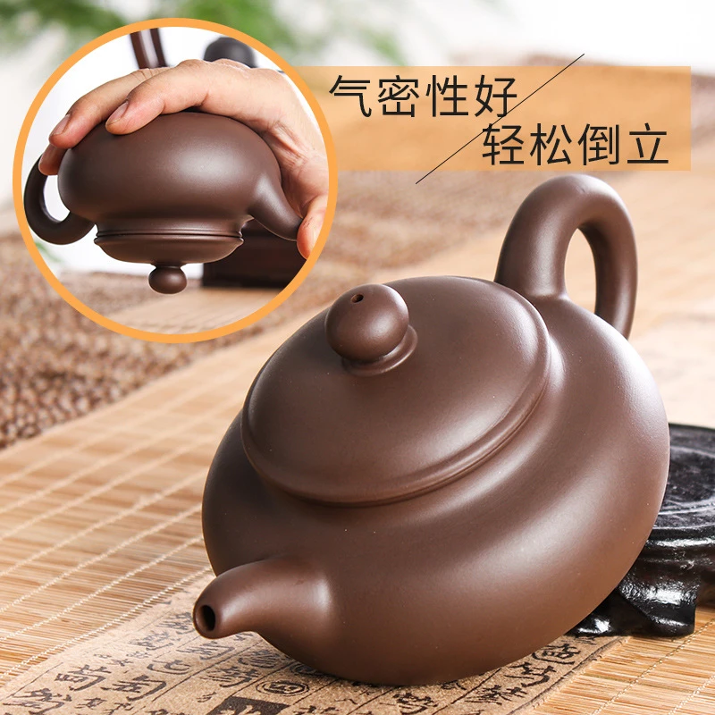 紫砂壶宜兴原矿朱泥仿古壶纯手工茶壶球孔过滤泡茶壶功夫茶具