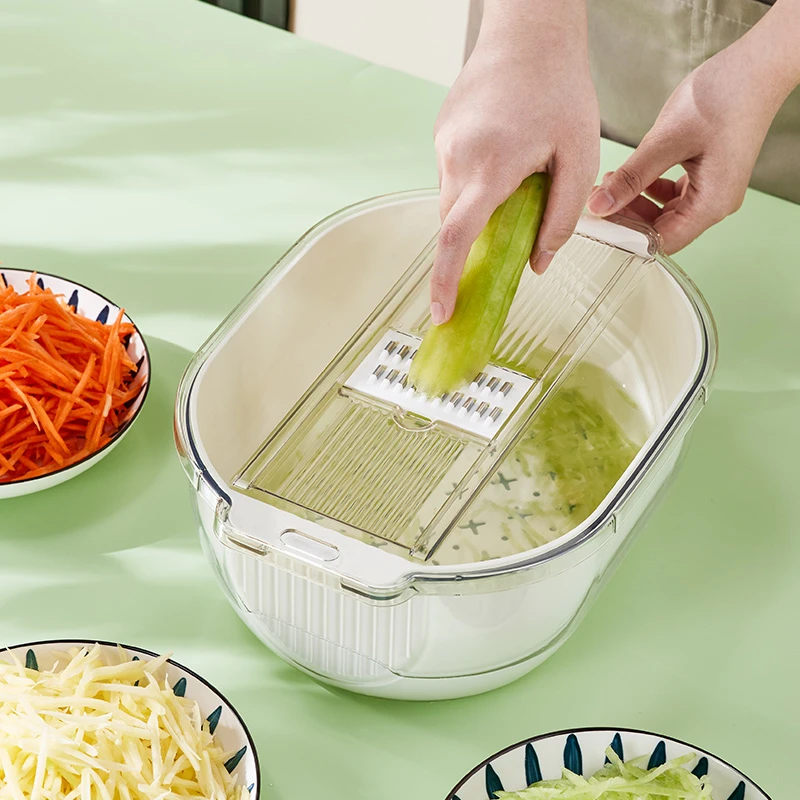 沥水篮厨房家用双层洗菜盆水果盘客厅水槽滤水菜篓淘洗刨丝菜篮子