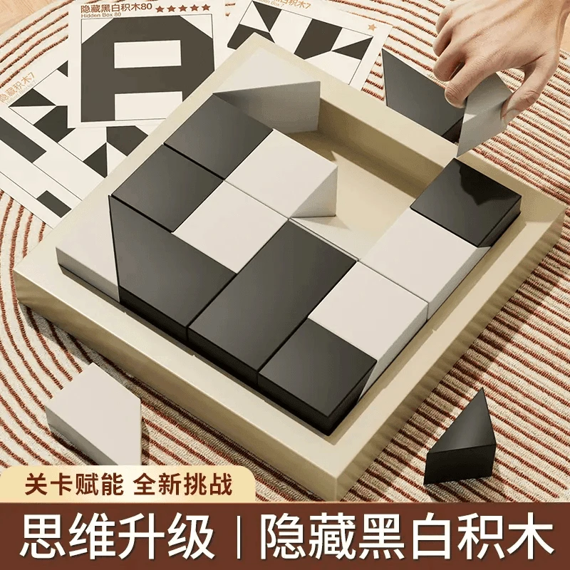 隐藏积木拼图男女孩益智玩具逻辑思维专注力动脑计算
