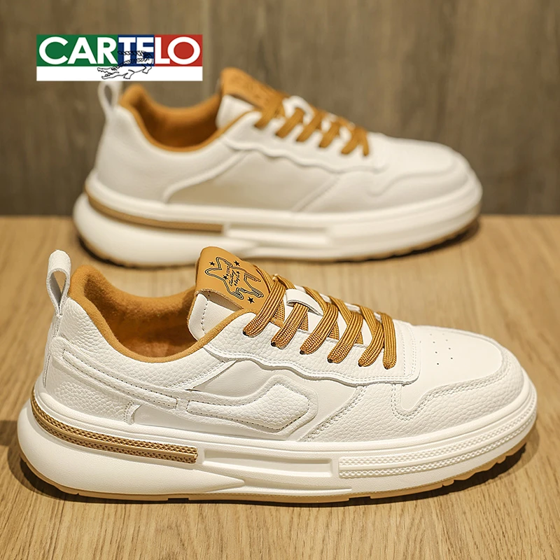 卡帝乐鳄鱼男鞋冬季2023新款百搭男士运动休闲小白板鞋阿甘潮男鞋