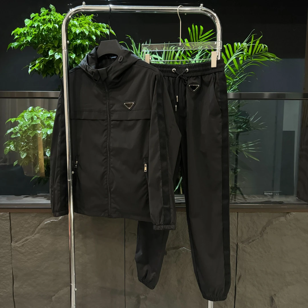2024秋季新款男士机能户外重工欧货微宽松时尚连帽运动休闲套装